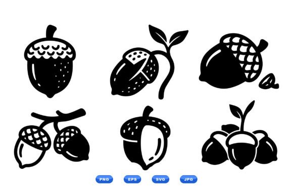 Download Autumn Acorn Clipart Set - Premium Resources